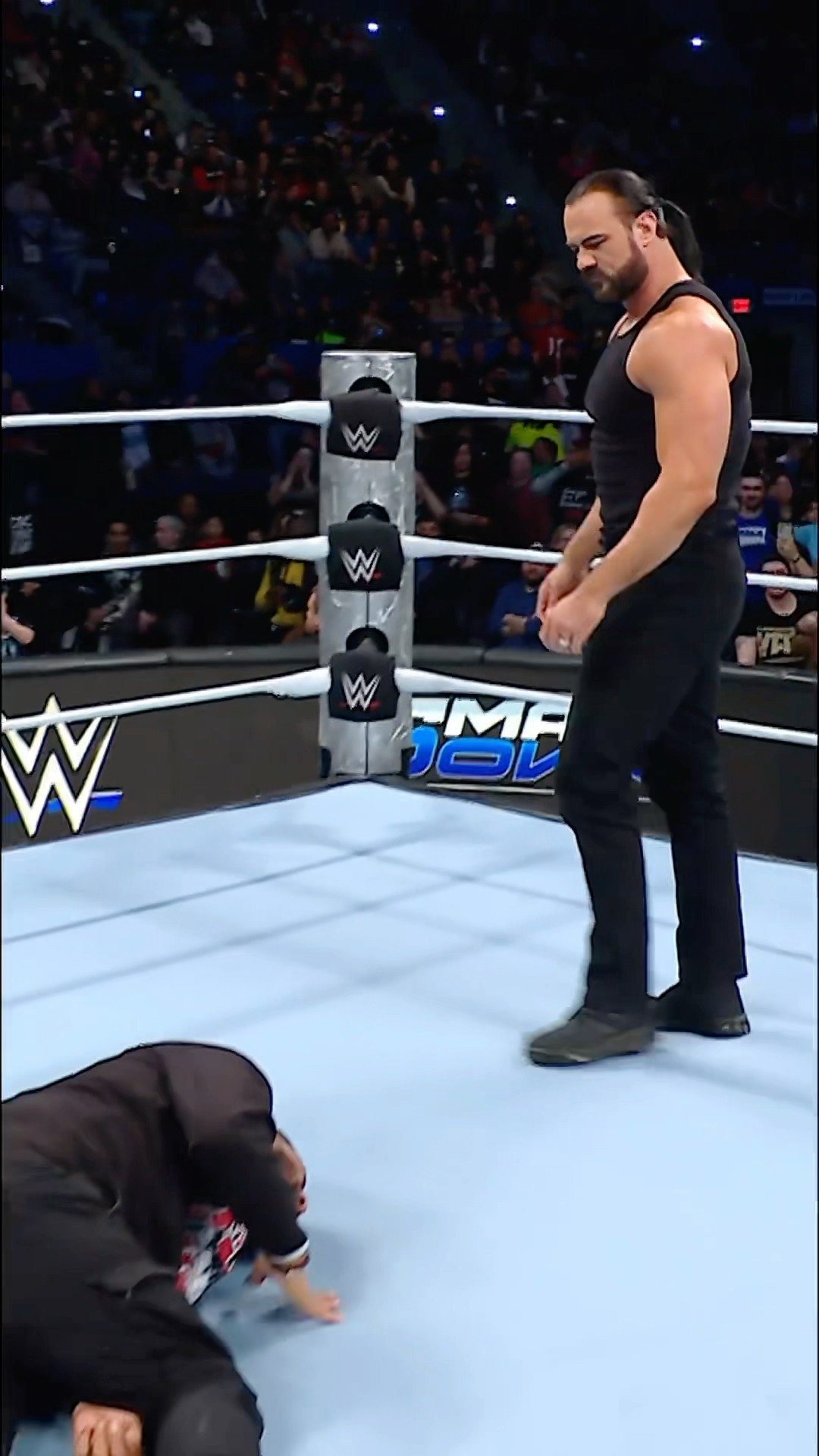 Drew McIntyre just blindsided and injured Jimmy Uso